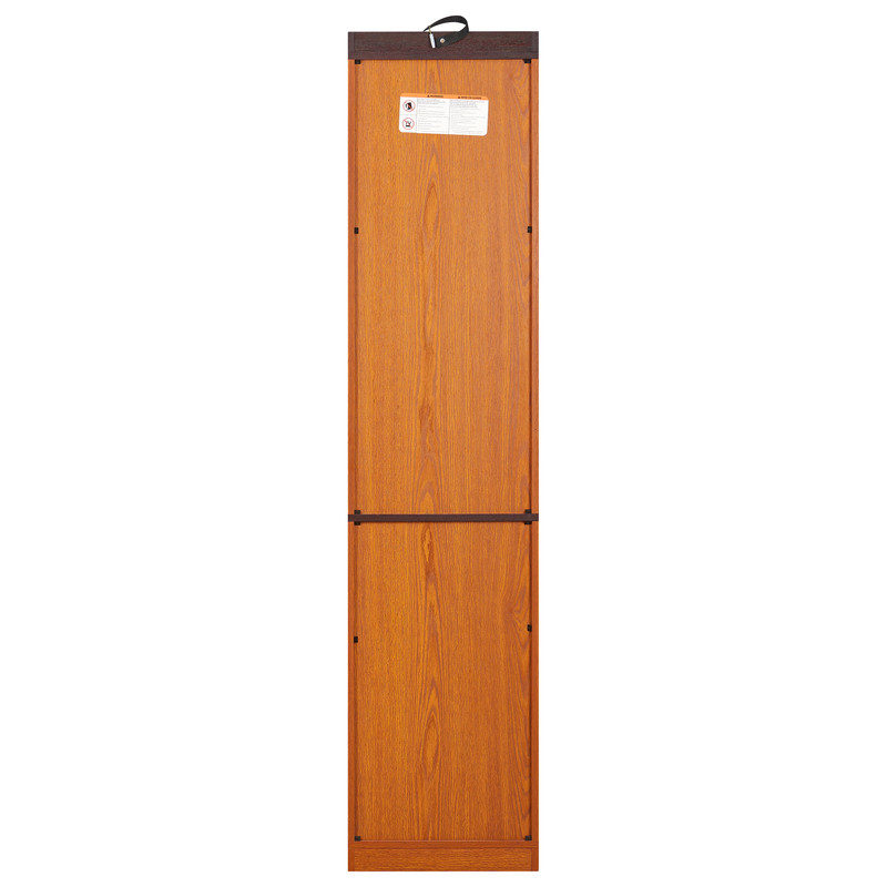 Farmhouse Storage Cabinet with Barn Door & Adjustable Shelf, Wood Bookcase for Home Office, Bookshelf with Open Display Cubbies