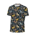 thumbnail image 6 of Wukai Flowers Butterfly Print Men's Short-Sleeved Mesh T-Shirt,Quick-Dry Short Sleeve Workout T-Shirt-3X-Large, 6 of 8