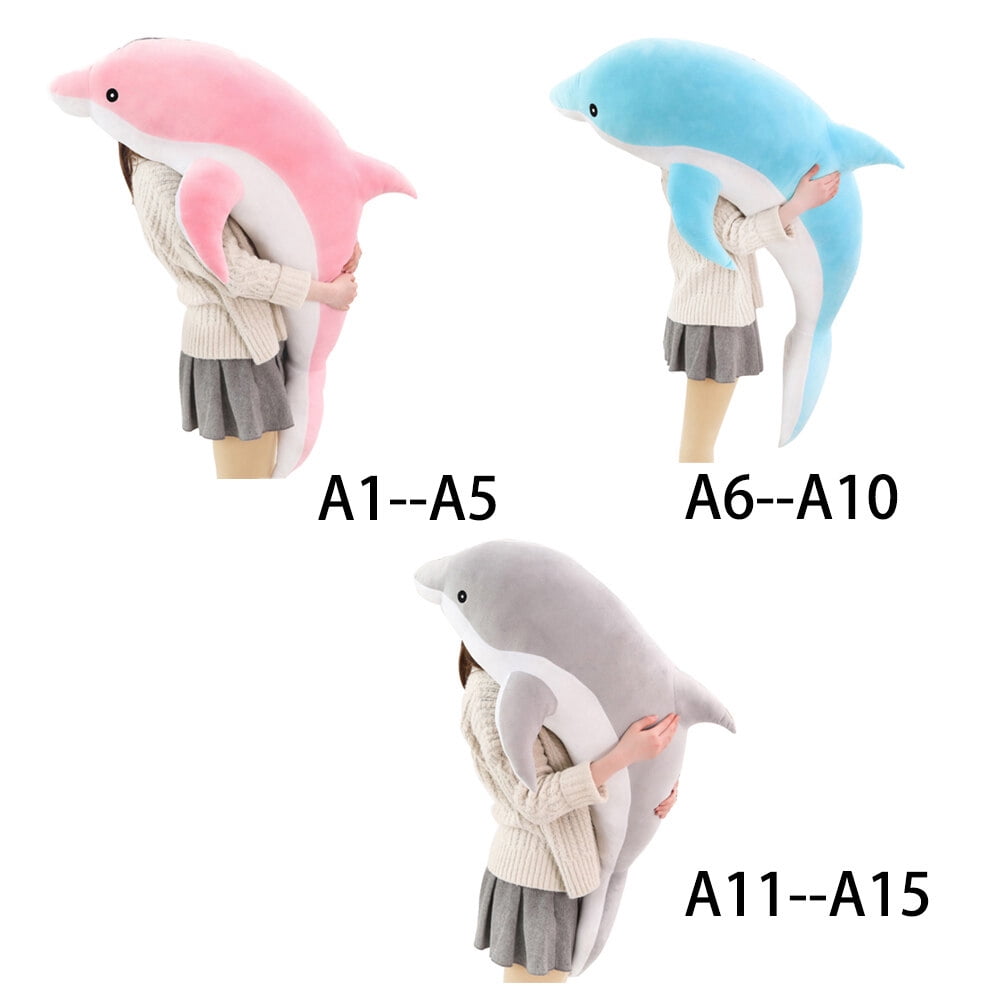 Kawaii Soft Dolphin Plush Toys Stuffed Dolls Animal Nap Pillow Creative Kids Toy Christmas Gift for Girls Children;Kawaii Soft Dolphin Plush Toys Stuffed Dolls Animal Nap Pillow Christmas
