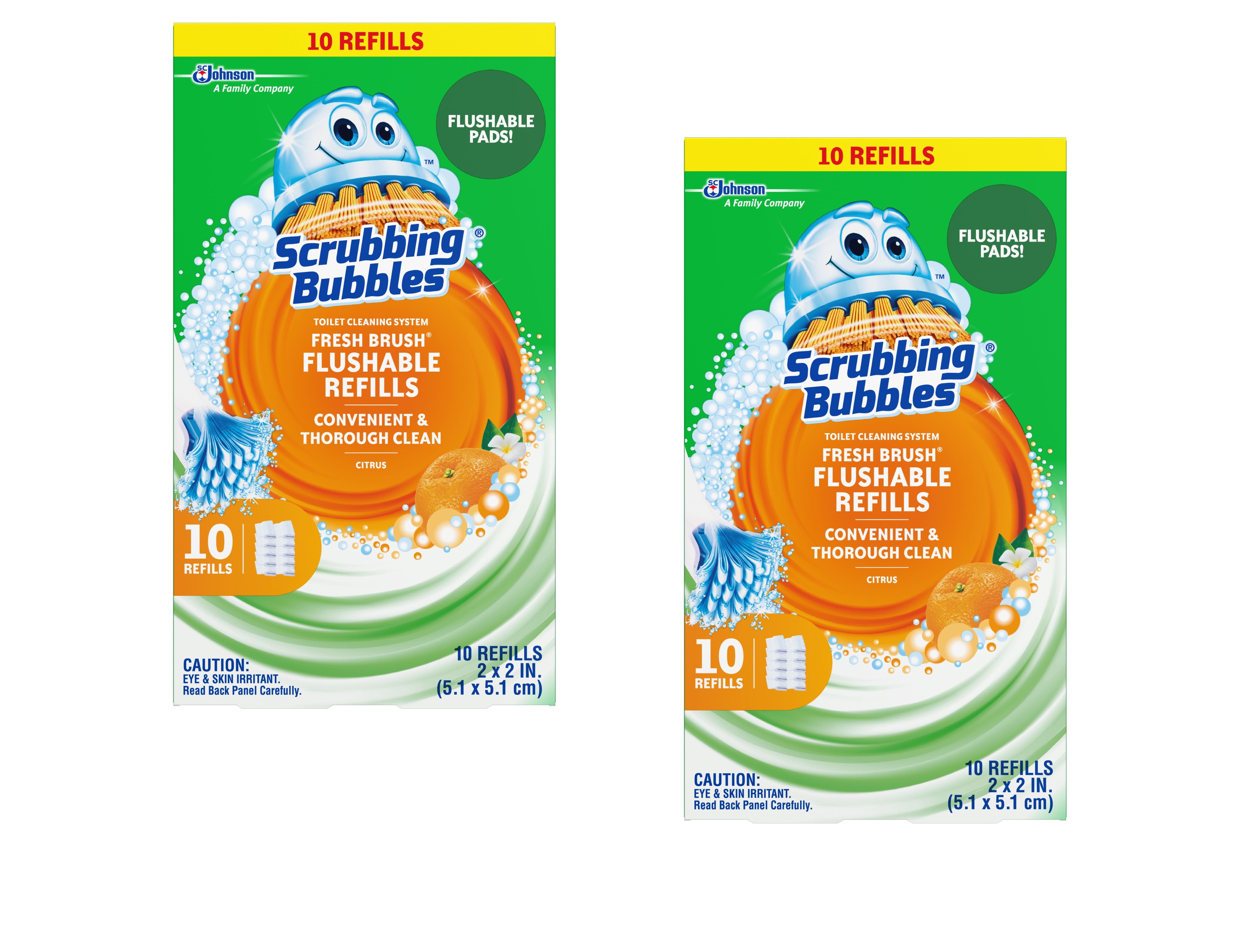 Scrubbing Bubbles Fresh Brush Toilet Cleaning System, Flushable Refill