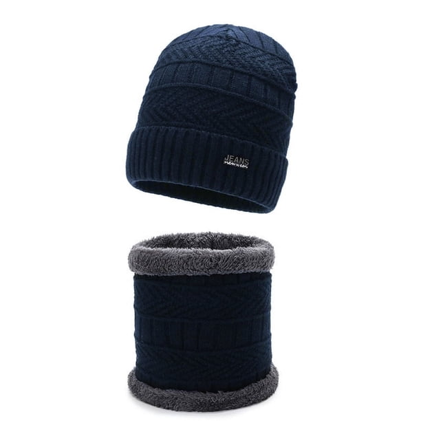 Gorro de punto de invierno, traje, gorro, bufanda, dos piezas, gorro de lana cálido y frío anticoreano para invierno