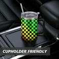 thumbnail image 7 of Rainbow Checkerboard 40oz Stainless Steel Vacuum Insulated Tumbler with Lid and Straw Gifts for Mom Friend Sister Grandma, 7 of 7
