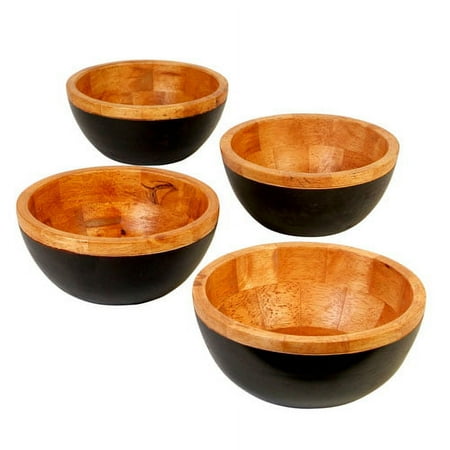 4pc Nairobi 7" Teak Wood Bowls