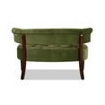 Jennifer Taylor Home Jared Roll Arm Tufted Bench Settee, Olive Green