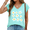 Blue, variant on Cozymy Oversized Sleeveless V-Neck Tunic Top, Bright Yellow Dot Print Tank, Relaxed Fit Summer Tee