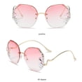 thumbnail image 1 of pitrice Vintage Frameless Sunglasses Oversized Eyewear Rhinestone Inlaid Gradient Sunglass Curved Fashion Sun Glasses Ladies Pink, 1 of 9