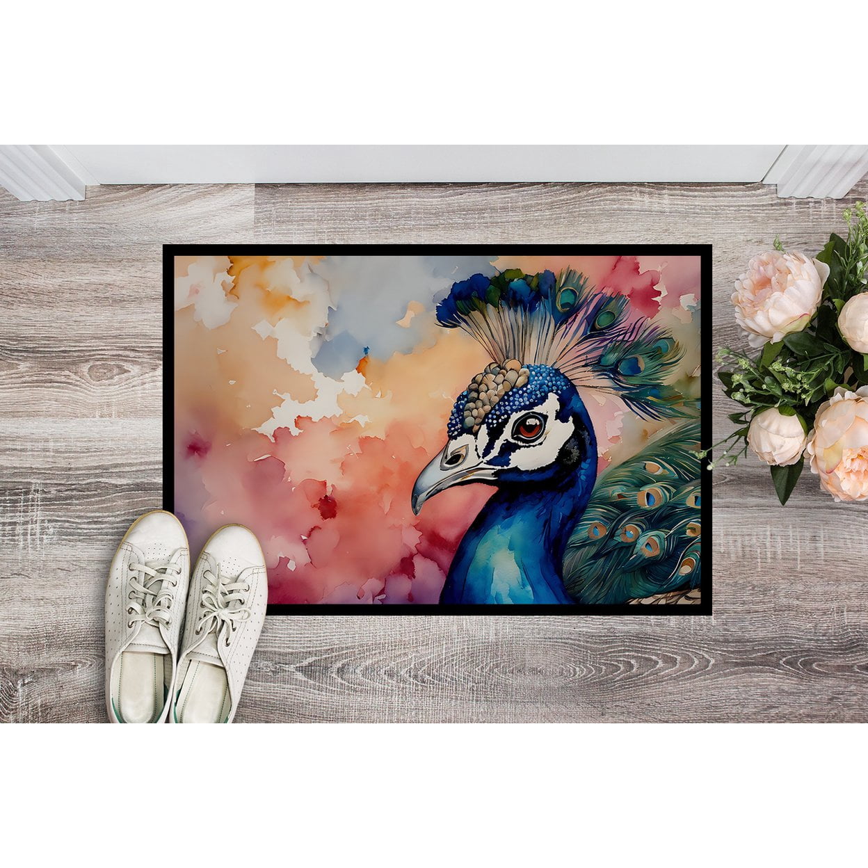 Carolines Treasures DAC3249MAT 18 x 27 in. Unisex Peacock Doormat