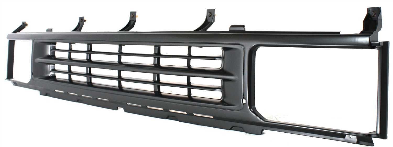 Grille Assembly Compatible With 1990-1995 Nissan Pathfinder Painted Black Shell and Insert