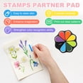 thumbnail image 4 of Uxcell Petal Stamp Ink Pad, 4.3 Inch Washable Craft Finger Stamps Pad for Paper Wood Fabric Inkpad DIY Card Making, Night Falls, 4 of 7