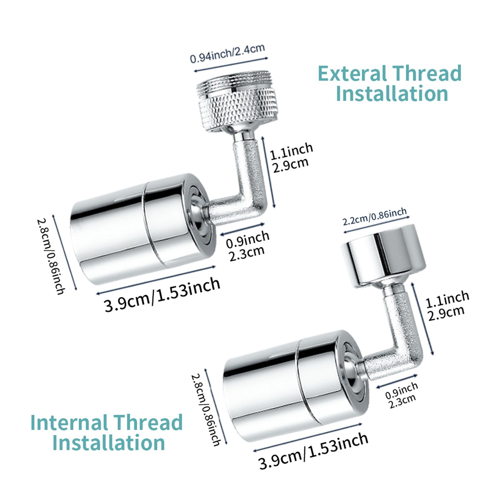 720 Degree Swivel Kitchen Sink Faucet Aerator Universal Splash Filter Faucet Spray Head Kitchen Tap Water Saving Nozzle Movable Brass Sprayer ,Water Saving