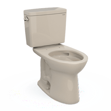 TOTO® Drake® Two-Piece Elongated 1.6 GPF Universal Height TORNADO FLUSH® Toilet with CEFIONTECT® Bone - CST776CSFG#03