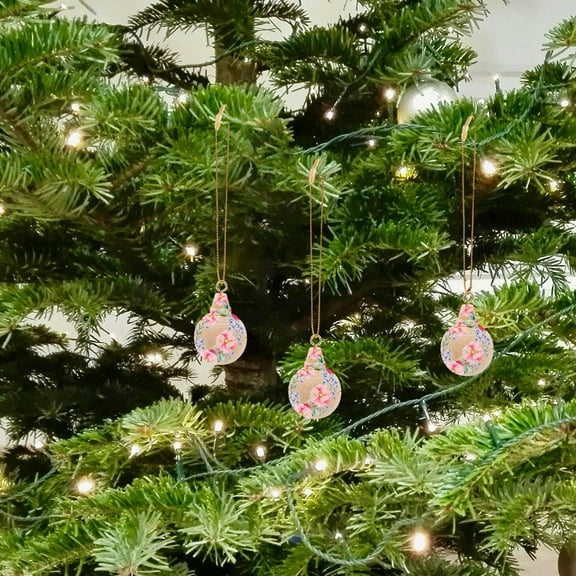 LEORX 10Pcs Unfinished Ornament Blanks Crafts for Christmas Decorations Home Decor