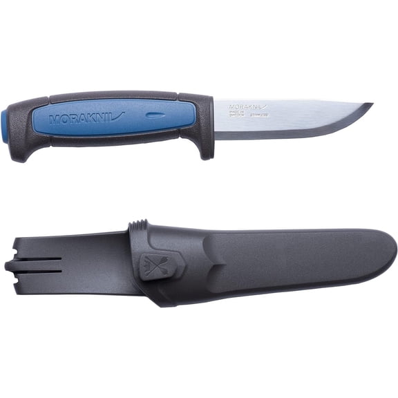 Morakniv Craftline Pro S Allround Fixed-Blade Knife with Stainless Steel Blade and Combi-Sheath, 3.6 Inch