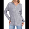 thumbnail image 2 of Camisetas de Larga para Mujer, Sudaderas con Capucha de Moda con Bolsillo de Canguro, Sudaderas de Otoño Gris XXL, 2 of 8