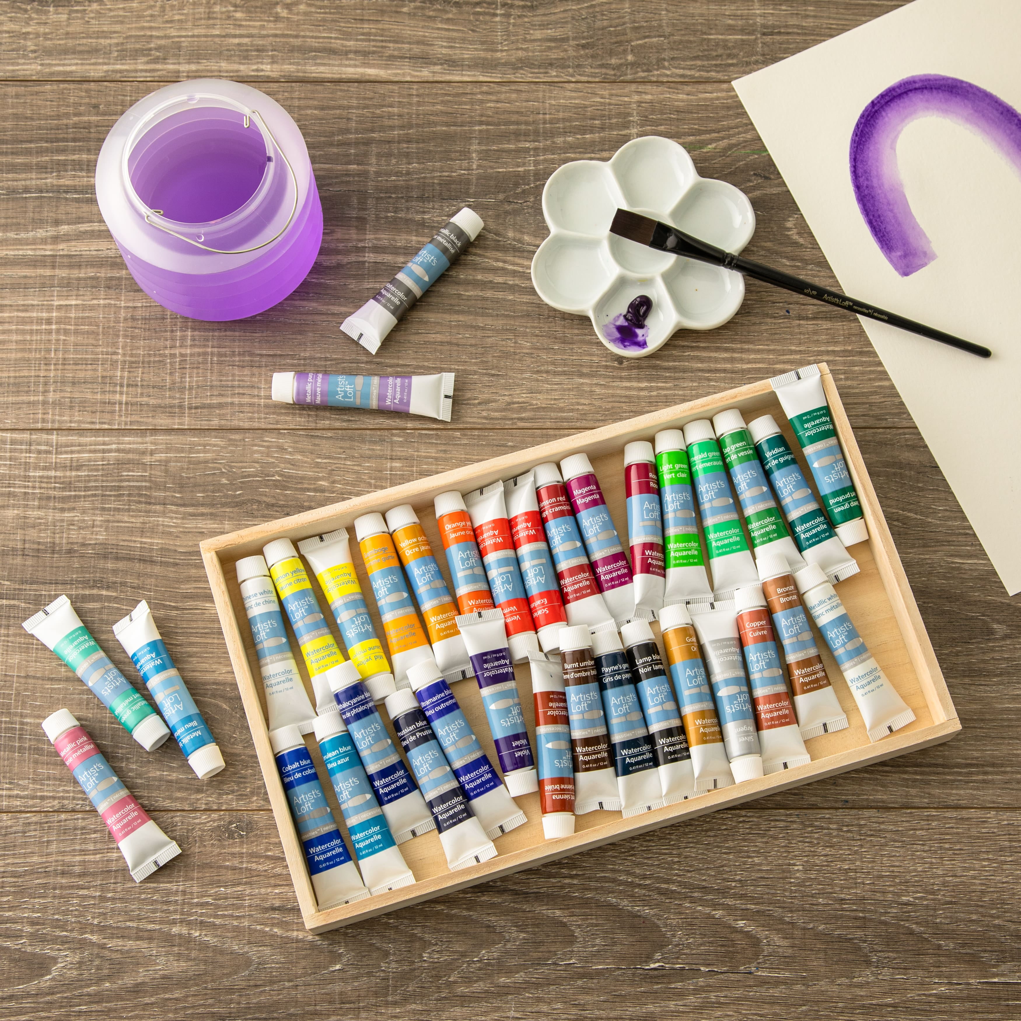 12 Packs: 36 ct. (432 total) Necessities Watercolor Paint Value Pack by Artist's Loft