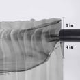 thumbnail image 5 of Marble Grey Valance Curtains for Kitchen/Living Room/Bathroom/Bedroom Window, Rod Pocket Small Topper Half Short Window Curtains Voile Sheer Scarf, Modern Abstract Ink Painting Luxury 42"x18", 5 of 8