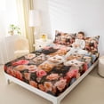 thumbnail image 4 of Castle Fairy Cartoon Floral Cats Twin Sheet Sets for Kids Children,Vintage Flowers Bedding, 4 of 7