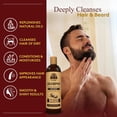thumbnail image 2 of OKAY Men Castor Oil Beard & Hair Shampoo Wash – Cleanses, Softens & Conditions Beard & Hair, Improves Hair Appearance, Sulfate/Silicone/Paraben-Free, 16 oz, 2 of 7
