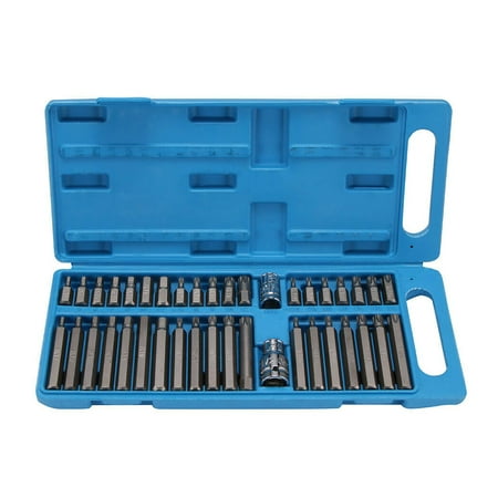 

Walmeck 40 in 1 Spline& Hex& Torx Star Bit Socket Set 38 12 Diameter Long Short Reach Allen Key with Storage Box
