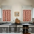 thumbnail image 4 of Kitchen Curtains 36 Inch Short - 3 Panel Set, Crab Sea Life Theme, Rod Pocket Window Curtain, 100% Polyester for Tropical Farmhouse Kitchen, Nautical Decor, Easy Wash, 4 of 6