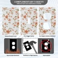 thumbnail image 3 of Yayeee Toggle Light Switch Wall Plate 1-Gang 4.5"x2.7" Home Decorative Outlet Cover, Orange Floral Blooms, 3 of 7
