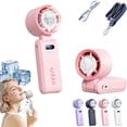 thumbnail image 3 of JZCHUNTOY Ice Sensation Handheld Fan, Portable Wearable Neck Hanging Design, Digital Display, Strong Airflow, Rechargeable Mini Fan for Outdoor Activities, Travel, Camping, Office and Daily Use, 3 of 7