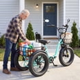 thumbnail image 4 of Gocio 20" x 4.0 Fat Tire Electric Tricycle for Adults,750W E-Trike With 48V/18AH Large-Capacity Battery UL2849 Certified,Max 15.5Mph 7-Speed Folding Electric Tricycle With Basket, 4 of 11