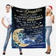 thumbnail image 2 of LHSHID Personalized Custom Name Message Blanket to My Daughter from Dad or Mom I Can Promise to Love You Forever and Always Fleece Blanket Super Soft Warm Lightweight Bed Blanket, 2 of 6