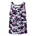 thumbnail image 5 of DHFJKG Tankini Top Women Swimwear Tank Tops Backless Bathing Suit Crew Neck Floral Printed Summer Trendy Beachwear, 5 of 5