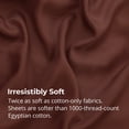 thumbnail image 4 of CARILOHA Aloha Soft 100% Viscose from Bamboo Sheets - 4-Piece Queen Sheet Set - OEKO-TEX Standard 100 - Maroon Sunset, 4 of 8