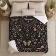 thumbnail image 5 of Enchanting Lunar Moth Celestial Garden, Festive autumn celebration Scene, Warm Flannel Blanket for Living Room and Family Room, Art Lovers autumn celebration Gift, Festive Home Decor, 5 of 9