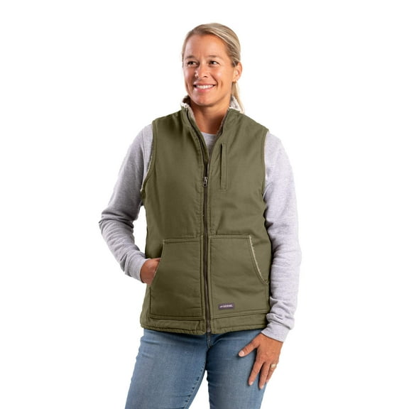Women's Sherpa-Lined Softstone Duck Vest