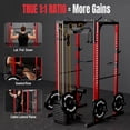 thumbnail image 5 of Mikolo Power Cage with Weight Stack Multi-Function Power Rack for Home Gym, Squat Rack, Cable Crossover System, for Strength Training, Red, 5 of 13