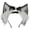 Black White, variant on Moving Cat Ears Headband Electric Animated Ear Headwear, Fox Style Ear Headpiece Accessory for Parties, Festivals and Dress Up Events