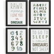 Aingg Playroom Decor, Colorful Kids Nursery Toddler Room Wall Art Prints 4Pcs, Pastel Striped Kids Play Room Posters for Toddler Boys Girls Kid Nursery Room Bedroom Playroom, Unframed