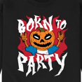 thumbnail image 3 of Instant Message - Born To Party Halloween  - Men's Crew Neck Fleece Pullover, 3 of 6