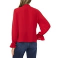 thumbnail image 2 of CeCe womens  Button Down Ruffle Top, XL, Red, 2 of 3