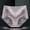 Grey, variant on Womens Panties Seamless Floral Lace Mid High Waist Underwear High Stretch No Show Durable Edge Casual Everyday Outfit