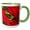 Green/White, variant on 3drose, Amazon Basin, Three-stripe Dart Frog - Na02 Bja0026 - Jaynes Gallery, 11oz Two-tone Red Mug