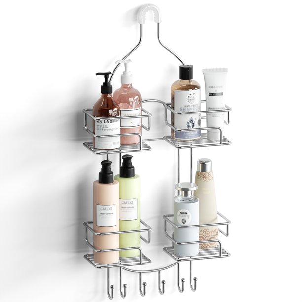 SRIWATANA Shower Caddy Hanging over Head, Bathroom Shower Organizer
