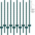 thumbnail image 1 of Poste de valla VEVOR, 4 pies/121,92 cm, canal en U, metal pesado, 10 unidades, 1 of 9