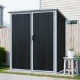 thumbnail image 1 of Remise de Rangement Extérieure Armoire en Résine Imperméable avec Porte Verrouillable pour Bicyclettes et Meubles de patio, Noir, 1 of 8