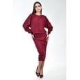 thumbnail image 5 of Set de vestido y sueter con brillo Roman Fashion /Juvenil, 50210 (Vino) vino M, 5 of 5