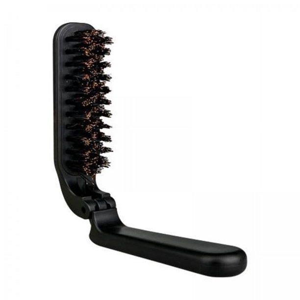 Cepillos para barba plegables,Cepillos para barba Cepillo desenredante plegable para hombres,Mini cepillo de cerdas de jabalí Cepillo para bigote,Cepillo para el cabello de barbero Cepillos