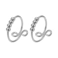 thumbnail image 1 of 2 Pieces Of Silver Single-turn Spiral-turn Rotating Rings Anti-stress And Anxiety Ring Rings, 1 of 7