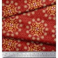 thumbnail image 3 of Soimoi Poly Georgette Fabric Moroccan Damask Print Fabric by The Yard 52 Inch Wide, 3 of 3
