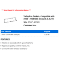 thumbnail image 2 of Valley Pan Gasket - Compatible with 2003 - 2004 GMC Envoy XL 5.3L V8, 2 of 2