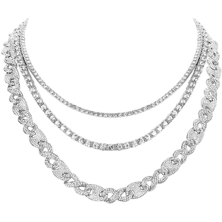 Long strand mens diamond necklace online