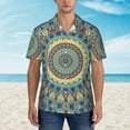 thumbnail image 6 of Picia Round Mandala1 Gentle Cotton Regular Fit Short Sleeve Casual Hawaiian Shirt for Men-Small, 6 of 9
