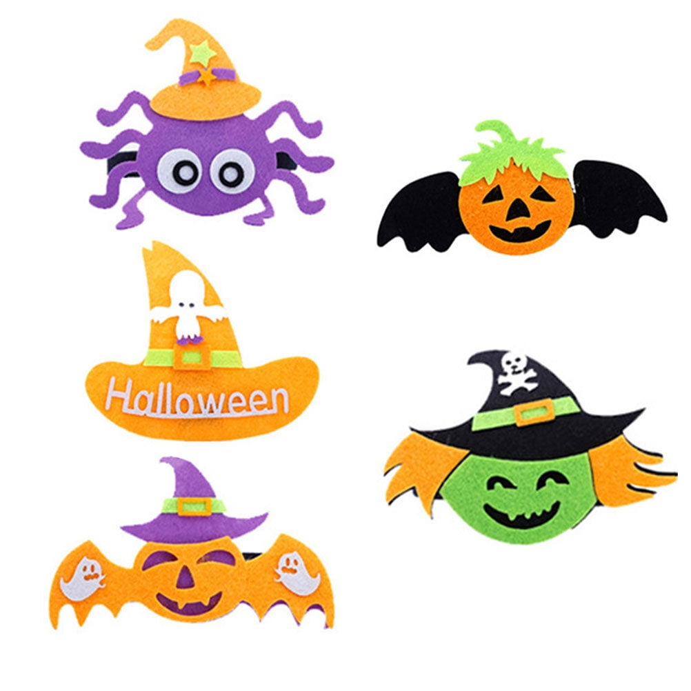 HOMEMAXS 5Pcs Adorable Halloween Headbands Cartoon Hair Hoops Kids